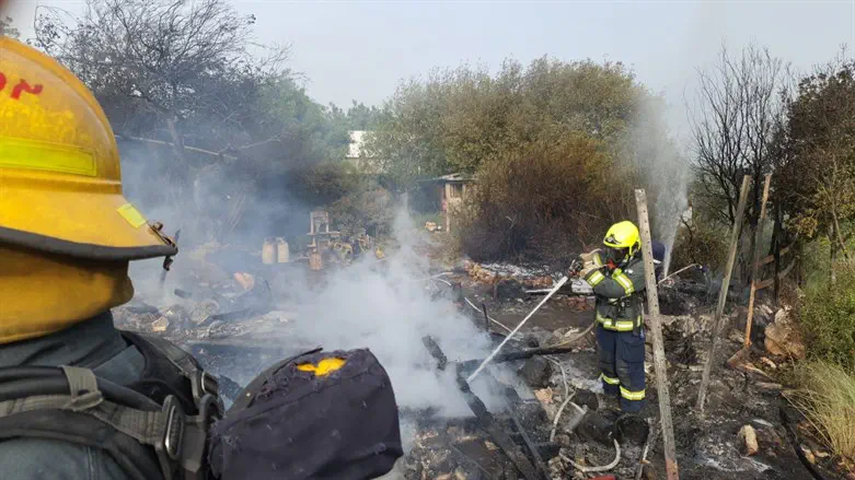 שריפה ביישוב אדמה