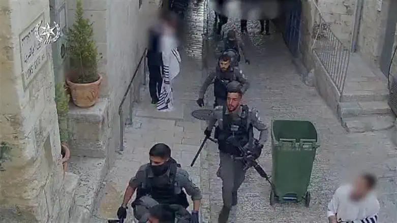 מעצר תוקפי היהודים בטליתות בעיר העתיקה