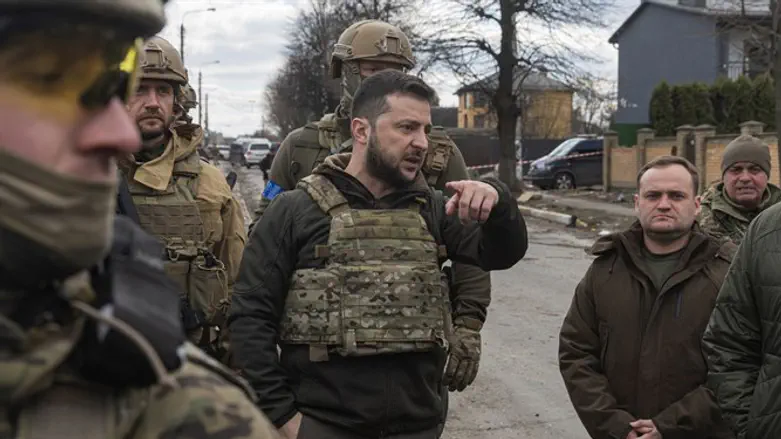 Президент Украины Владимир Зеленский в бронежилете