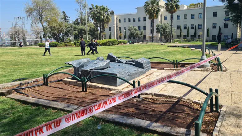 Scene of the Haifa stabbing attack