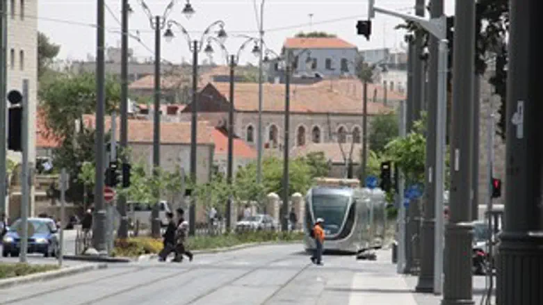 רחוב יפו ירושלים הרכבת הקלה 