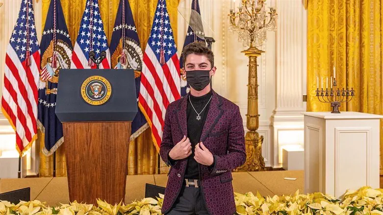 Bernath attended the Hanukkah candelighting ceremony at the White House this pas