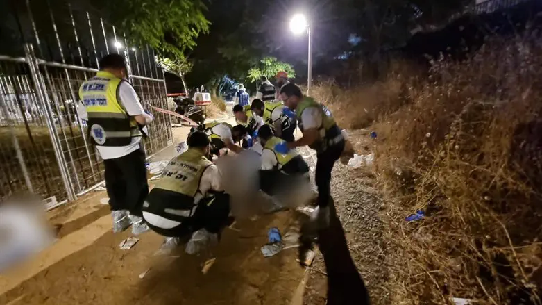 זירת הפיגוע באלעד