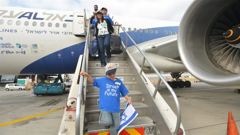 Immigrants (olim) from North America arrived with Nefesh B'Nefesh