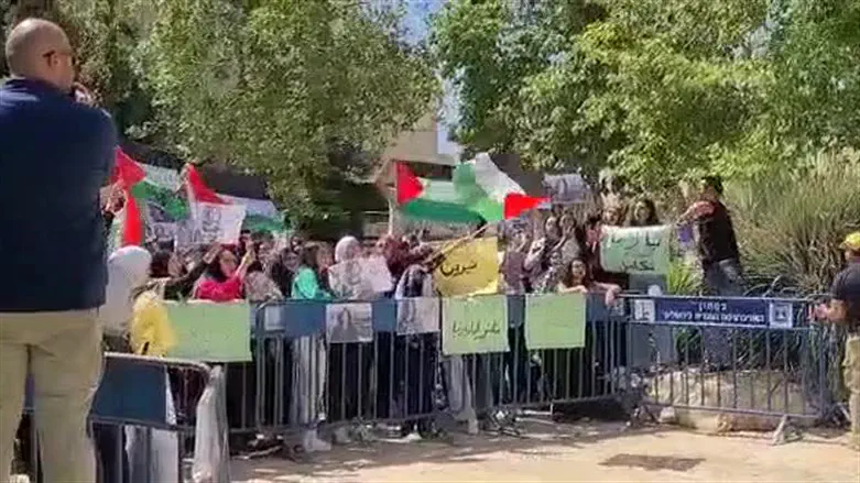 ההפגנה באוניברסיטה העברית. ארכיון