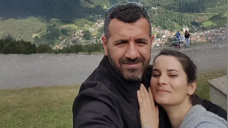 מחמוד ח'יר אל-דין עם רעייתו נאהד 