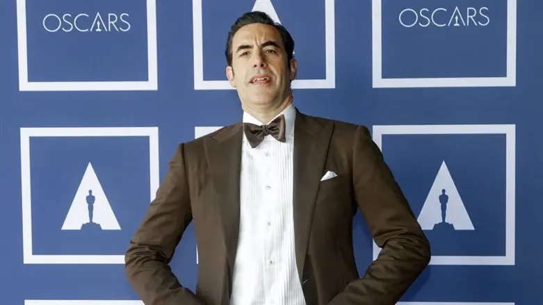 Sacha Baron Cohen during a screening of the Oscars in Sydney April 25, 2021