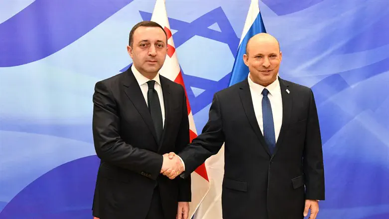 PM Naftali Bennett with Georgian PM Irakli Garibashvili