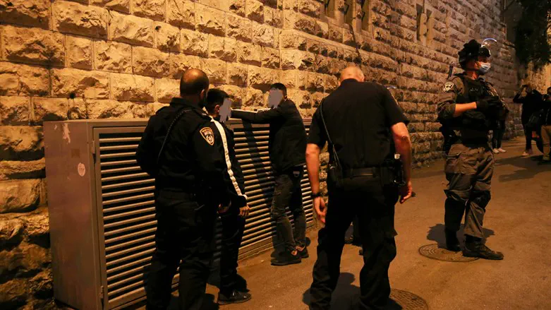 מעצר בעיר העתיקה בירושלים. ארכיון