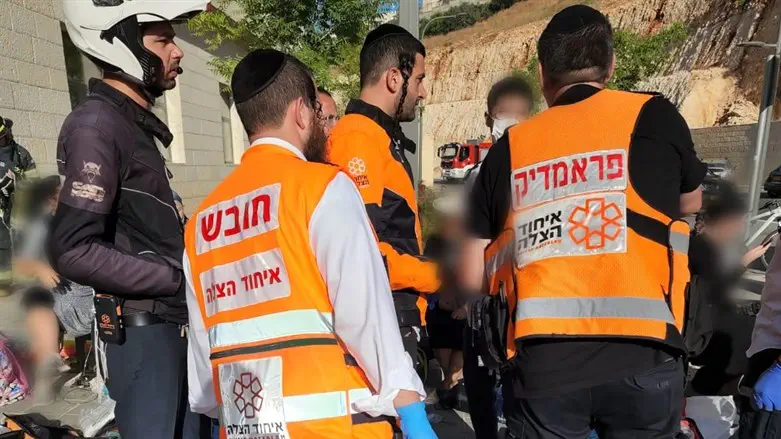 EMTs on the scene in Ramot