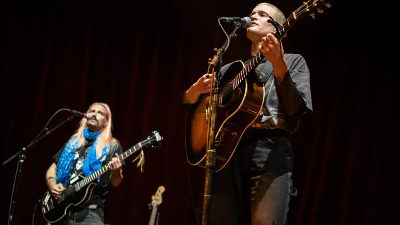Max Oleartchik, left, who is Israeli, and Adrianne Lenker of Big Thief 