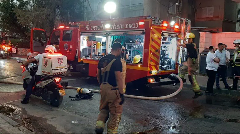 זירת השריפה בבני ברק