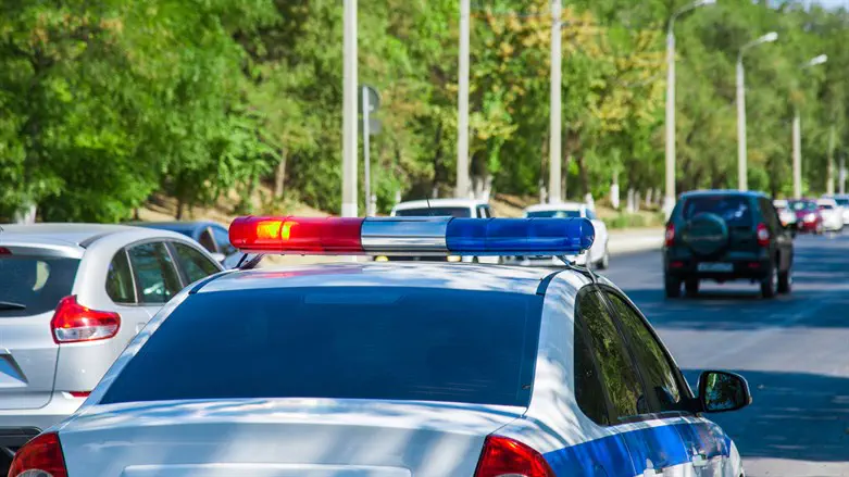 Полицейская машина. Иллюстрация