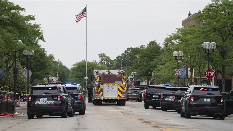 Scene of the shooting at a July 4 parade in Highland Park