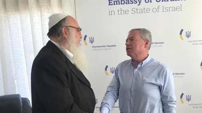 הרב בן נון עם שגריר אוקראינה בישראל