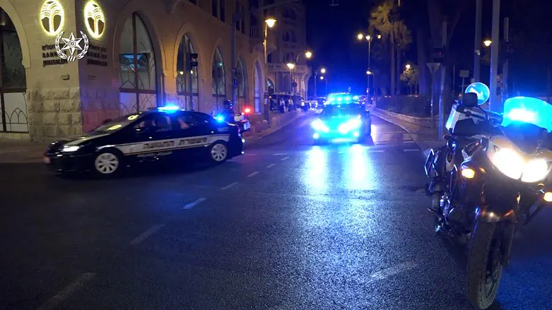 Israel Police forces during visit
