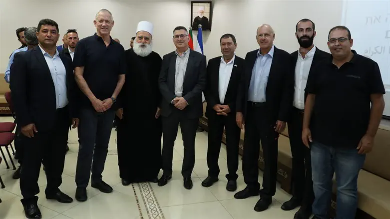 סער וגנץ בביקור אצל הדרוזים 