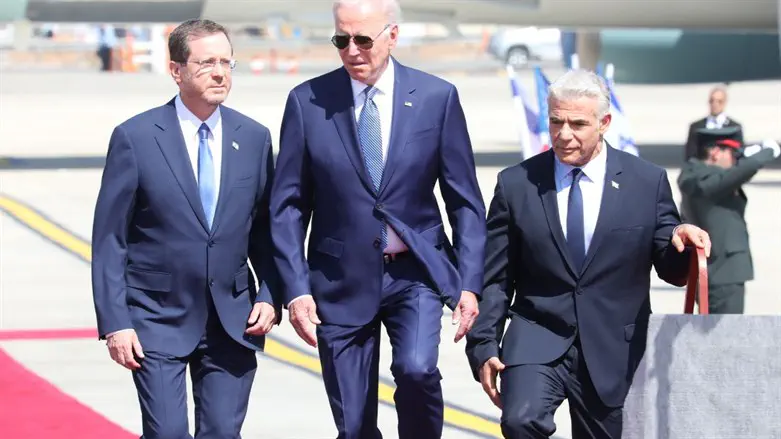 Ицхак Герцог, Джо Байден и Яир Лапид