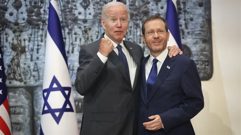 Joe Biden and Isaac Herzog