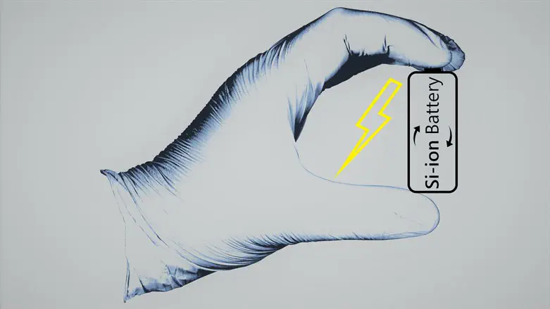 איור של סוללת הסיליקון