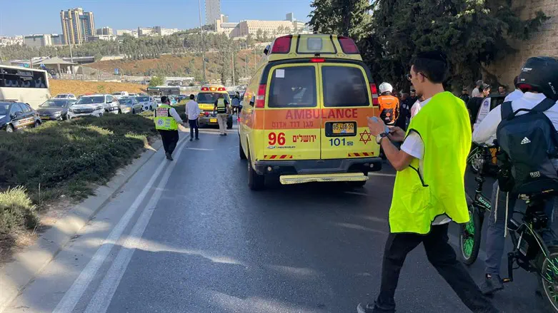 scene of Jerusalem stabbing attack