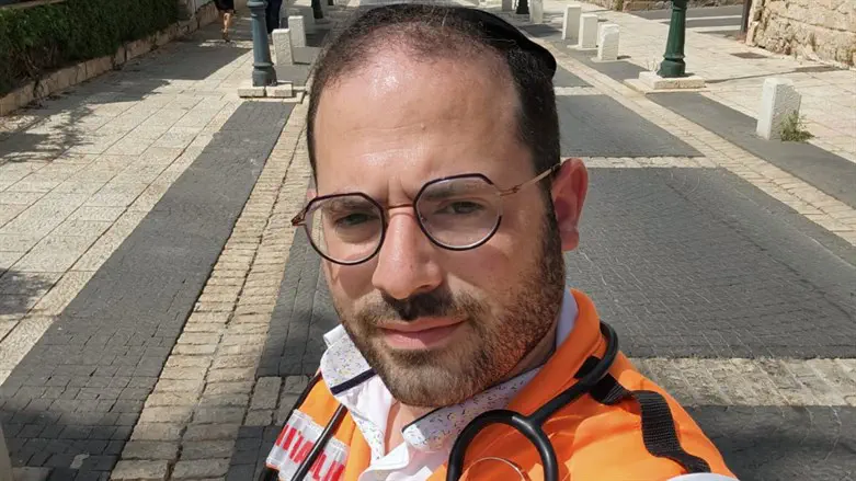Eliyahu Teichholz on the main boulevard in Zichron Yaakov