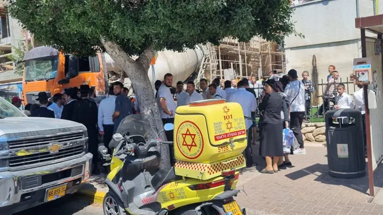 זירת התאונה באשדוד