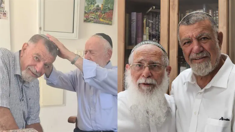 הרב אליקים לבנון והרב דב ליאור עם גרשון מסיקה