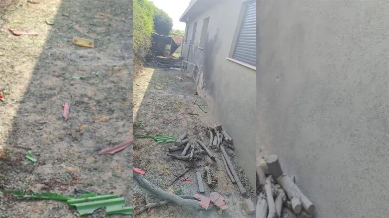 Home damaged by rocket