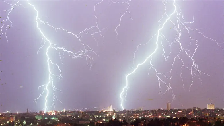 Lightning over Jerusalem