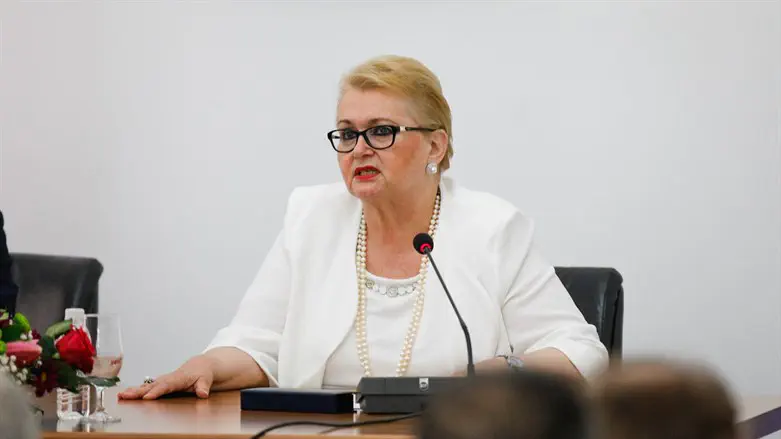 Bosnian Foreign Minister Bisera Turkovic is shown at a news conference in Saraje