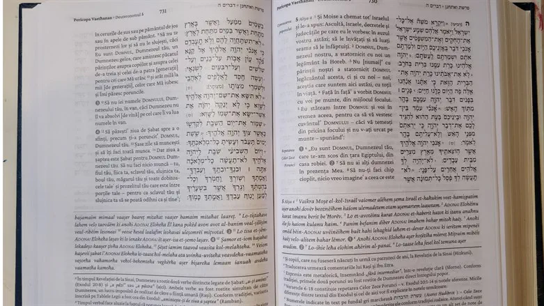 Sorin Rosen has both translated and transliterated the text of the Torah into Ro
