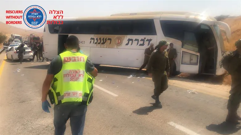 זירת הפיגוע בבקעת הירדן