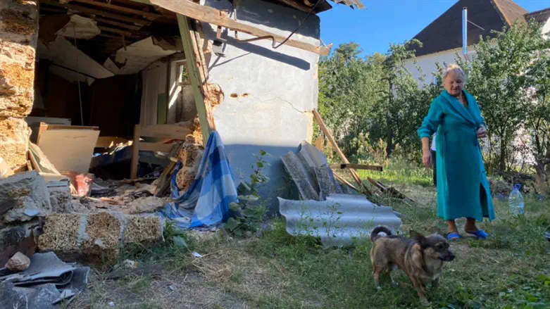 Zhanetta Butenko's house hit by a rocket in early March