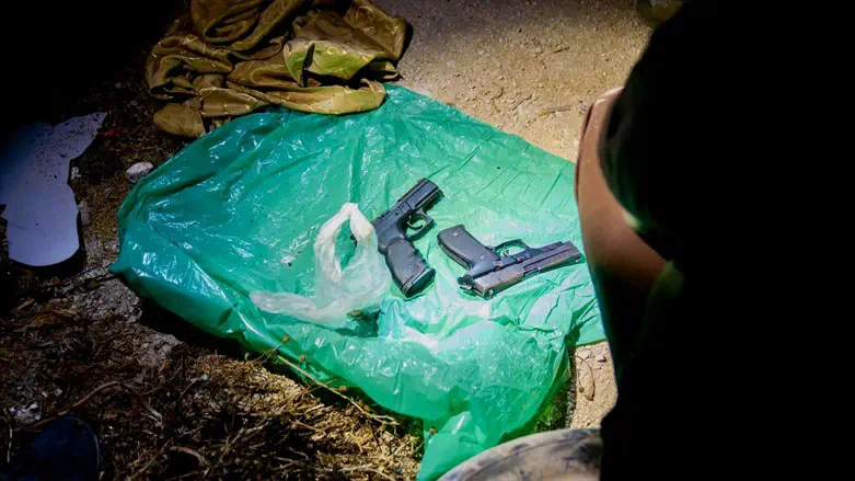 the seized weapons