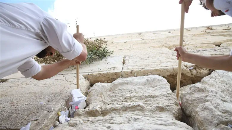 ניקוי אבני הכותל