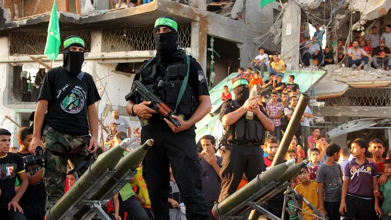 Hamas terrorists in Gaza