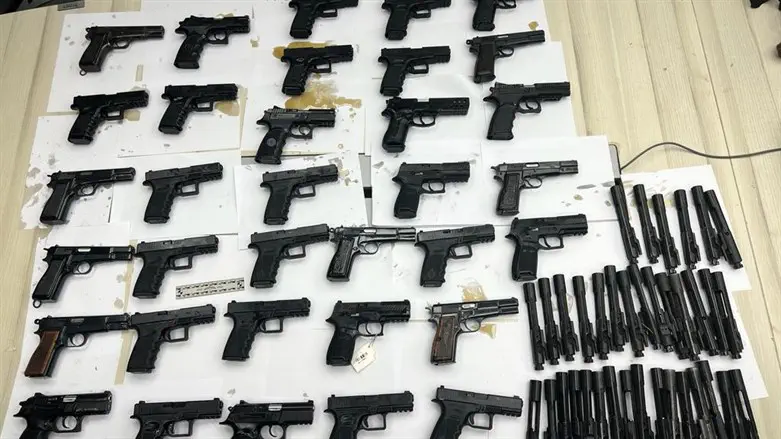 Some of the confiscated weapons