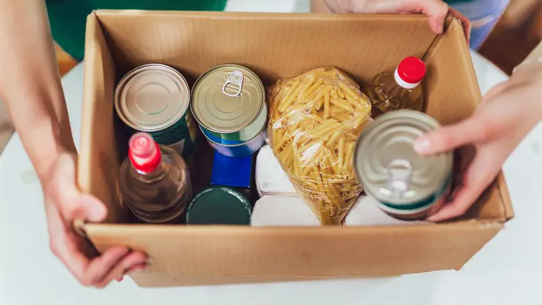 Food box for needy family