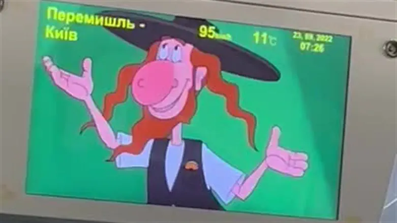 Карикатура еврея в антисемитском украинском мультфильме