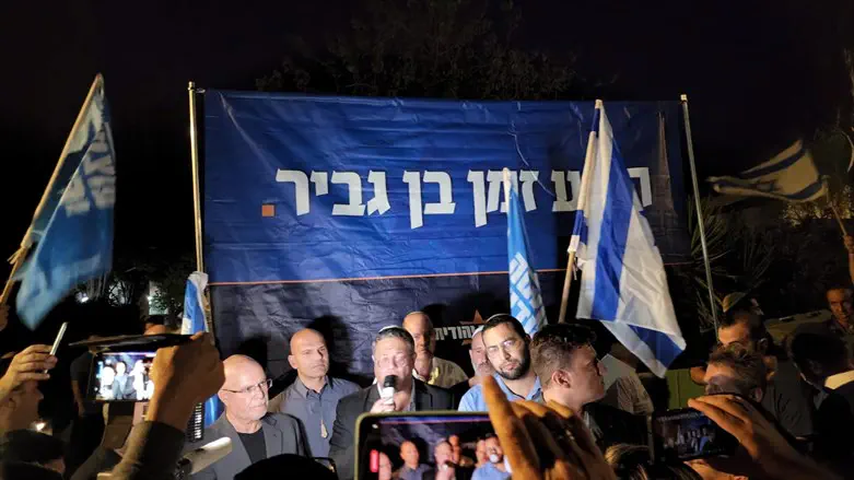 Итамар Бен-Гвир на мероприятии в кибуце Айелет Ха-Шахар