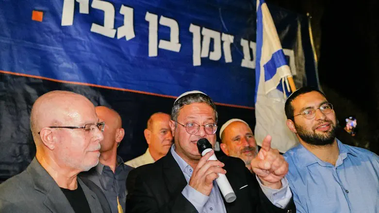 בן גביר בכנס בקיבוץ איילת השחר 