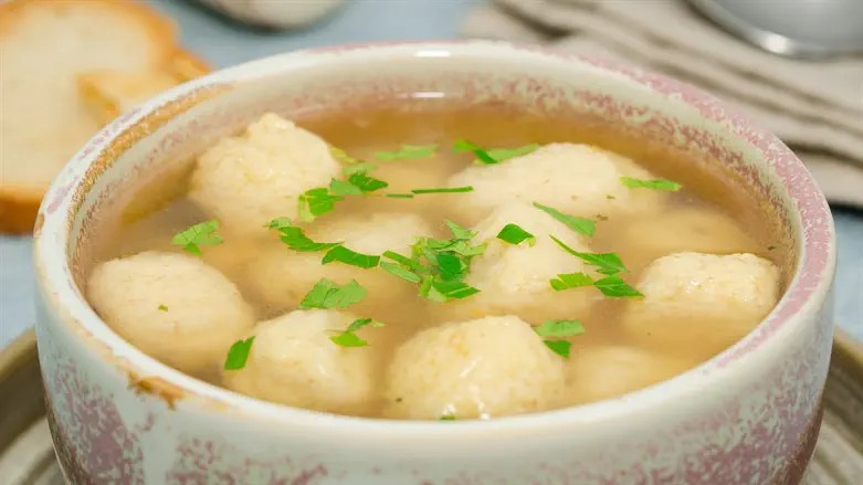 (illustrative) Matzah ball soup