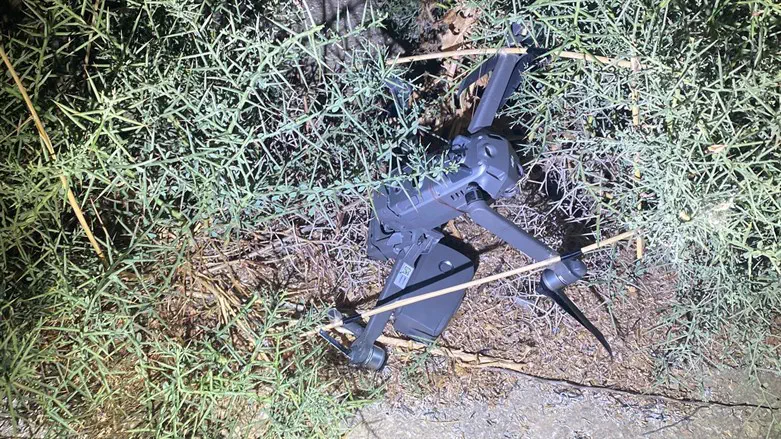 Сбитый дрон, запущенный из сектора Газы