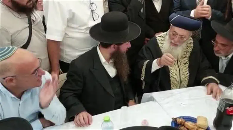 Yigal Dilmoni, Eliyahu Gafni, and Rabbi Shlomo Amar