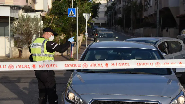 מחסום של המשטרה בבני ברק