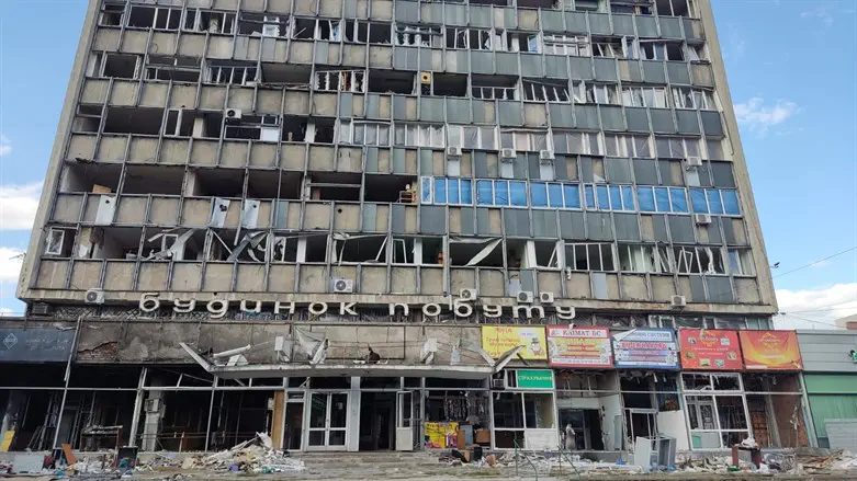 בניין שהפוצץ בווינציא שבאוקראינה