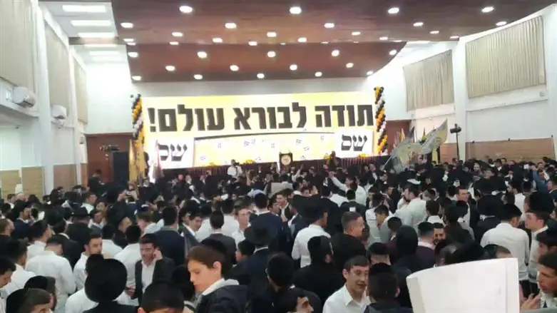 Celebrations at Shas campaign headquarters