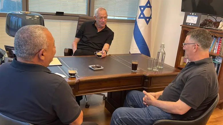Gantz with Sa'ar and Eizenkot