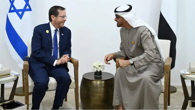 Sheikh Mohammed bin Zayed Al Nahyan meets with Herzog